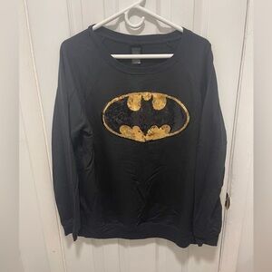 DC Comics Black Batman Logo Sweatshirt
